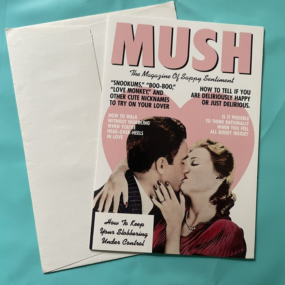 Vtg Matt Groening 1984 MUSH Greeting Card w/ Envelope NOS Paper Moon Graphics